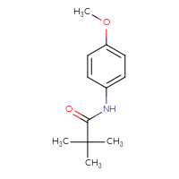 Chemical structure of N-(4-methoxyphenyl)-2,2-dimethylpropanamide - CSSB00000153948