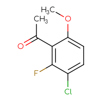 Chemical structure of 1-(3-chloro-2-fluoro-6-methoxyphenyl)ethan-1-one - CSSB00015597029