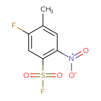 Chemical structure of 5-fluoro-4-methyl-2-nitrobenzene-1-sulfonyl fluoride - CSSB00102727517