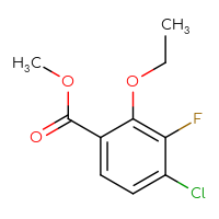 Chemical structure of methyl 4-chloro-2-ethoxy-3-fluorobenzoate - CSSB00135311116