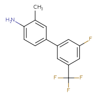 Chemical structure of 3'-fluoro-3-methyl-5'-(trifluoromethyl)-[1,1'-biphenyl]-4-amine - CSSB06589826111