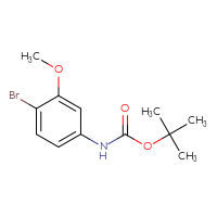 Chemical structure of tert-butyl N-(4-bromo-3-methoxyphenyl)carbamate - CSSB00013033381