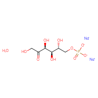 Chemical structure of disodium (3S,4R,5R)-1,3,4,5-tetrahydroxy-6-(phosphonatooxy)hexan-2-one hydrate - CSSB03619048128
