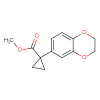 Chemical structure of methyl 1-(2,3-dihydro-1,4-benzodioxin-6-yl)cyclopropane-1-carboxylate - CSSB00103397829