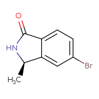 Chemical structure of (3R)-5-bromo-3-methyl-2,3-dihydro-1H-isoindol-1-one - CSSB02125606939