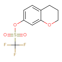 Chemical structure of 3,4-dihydro-2H-1-benzopyran-7-yl trifluoromethanesulfonate - CSSB03551910454
