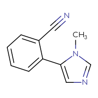 Chemical structure of 2-(1-methyl-1H-imidazol-5-yl)benzonitrile - CSSB00015622605