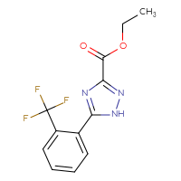 Chemical structure of ethyl 5-[2-(trifluoromethyl)phenyl]-1H-1,2,4-triazole-3-carboxylate - CSSB00044180848