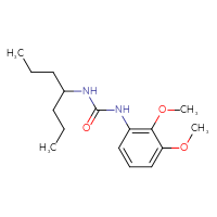 Chemical structure of 1-(2,3-dimethoxyphenyl)-3-(heptan-4-yl)urea - CSSB15232045908