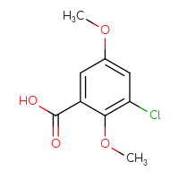 Chemical structure of 3-chloro-2,5-dimethoxybenzoic acid - CSSB00010109560