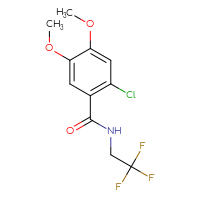 Chemical structure of 2-chloro-4,5-dimethoxy-N-(2,2,2-trifluoroethyl)benzamide - CSSB01433194104