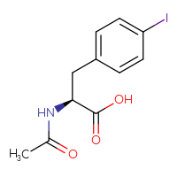Chemical structure of (2S)-2-acetamido-3-(4-iodophenyl)propanoic acid - CSSB00020022749