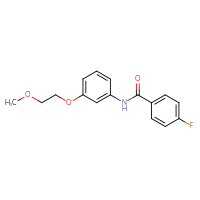 Chemical structure of 4-fluoro-N-[3-(2-methoxyethoxy)phenyl]benzamide - CSSB00020583941