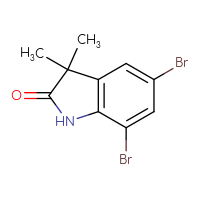 Chemical structure of 5,7-dibromo-3,3-dimethyl-2,3-dihydro-1H-indol-2-one - CSSB00012349131
