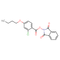 Chemical structure of 1,3-dioxo-2,3-dihydro-1H-isoindol-2-yl 4-butoxy-2-chlorobenzoate - CSSB00133016153