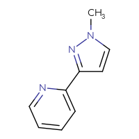 Chemical structure of 2-(1-methyl-1H-pyrazol-3-yl)pyridine - CSSB00010363450