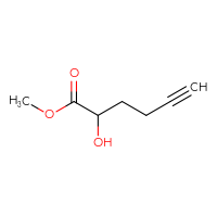 Chemical structure of methyl 2-hydroxyhex-5-ynoate - CSSB00012382517