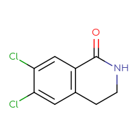 Chemical structure of 6,7-dichloro-1,2,3,4-tetrahydroisoquinolin-1-one - CSSB00010289706