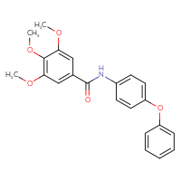 Chemical structure of 3,4,5-trimethoxy-N-(4-phenoxyphenyl)benzamide - CSSB00046154464
