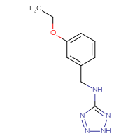 Chemical structure of N-[(3-ethoxyphenyl)methyl]-2H-1,2,3,4-tetrazol-5-amine - CSSB00000019653