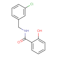 Chemical structure of N-[(3-chlorophenyl)methyl]-2-hydroxybenzamide - CSSB00000582215
