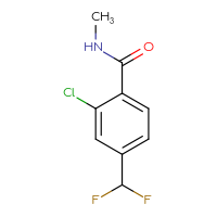 Chemical structure of 2-chloro-4-(difluoromethyl)-N-methylbenzamide - CSSB02283620386