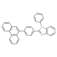 Chemical structure of 2-[4-(phenanthren-9-yl)phenyl]-1-phenyl-1H-1,3-benzodiazole - CSSB06585534511