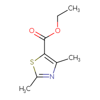Chemical structure of ethyl 2,4-dimethyl-1,3-thiazole-5-carboxylate - CSSB00000169023