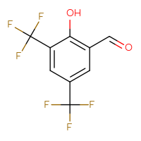 Chemical structure of 2-hydroxy-3,5-bis(trifluoromethyl)benzaldehyde - CSSB00150700116