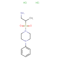 Chemical structure of 2-[(4-phenylpiperazin-1-yl)sulfonyl]propan-1-amine dihydrochloride - CSSB00137314852