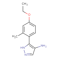 Chemical structure of 5-(4-ethoxy-2-methylphenyl)-1H-pyrazol-4-amine - CSSB00102969964