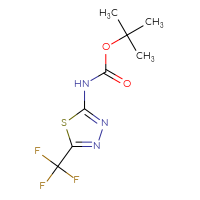 Chemical structure of tert-butyl N-[5-(trifluoromethyl)-1,3,4-thiadiazol-2-yl]carbamate - CSSB00010894698
