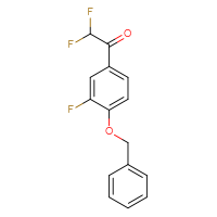 Chemical structure of 1-[4-(benzyloxy)-3-fluorophenyl]-2,2-difluoroethan-1-one - CSSB14982691262