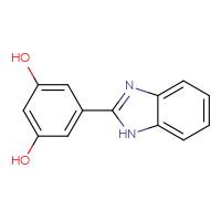 Chemical structure of 5-(1H-1,3-benzodiazol-2-yl)benzene-1,3-diol - CSSB00002583402