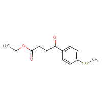 Chemical structure of ethyl 4-[4-(methylsulfanyl)phenyl]-4-oxobutanoate - CSSB00000296522