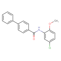 Chemical structure of N-(5-chloro-2-methoxyphenyl)-[1,1'-biphenyl]-4-carboxamide - CSSB00027989873