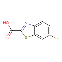 Chemical structure of 6-fluoro-1,3-benzothiazole-2-carboxylic acid - CSSB00000090492
