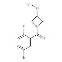 Chemical structure of 1-(5-bromo-2-fluorobenzoyl)-3-methoxyazetidine - CSSB00012022396