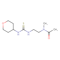 Chemical structure of N-methyl-N-(2-{[(oxan-4-yl)carbamothioyl]amino}ethyl)acetamide - CSSB21432503202