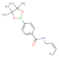 Chemical structure of N-[(2Z)-but-2-en-1-yl]-4-(4,4,5,5-tetramethyl-1,3,2-dioxaborolan-2-yl)benzamide - CSSB15021397297