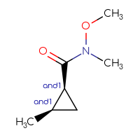 Chemical structure of rac-(1R,2S)-N-methoxy-N,2-dimethylcyclopropane-1-carboxamide - CSSB21291563734