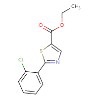 Chemical structure of ethyl 2-(2-chlorophenyl)-1,3-thiazole-5-carboxylate - CSSB00020649158
