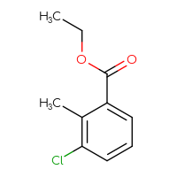Chemical structure of ethyl 3-chloro-2-methylbenzoate - CSSB00012002883