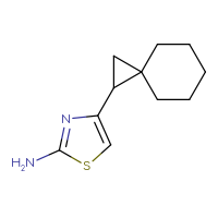 Chemical structure of 4-{spiro[2.5]octan-1-yl}-1,3-thiazol-2-amine - CSSB00121312099