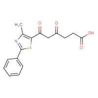 Chemical structure of 6-(4-methyl-2-phenyl-1,3-thiazol-5-yl)-4,6-dioxohexanoic acid - CSSB21432526681