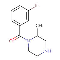 Chemical structure of 1-(3-bromobenzoyl)-2-methylpiperazine - CSSB00005670430