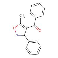 Chemical structure of 4-benzoyl-5-methyl-3-phenyl-1,2-oxazole - CSSB00121587882