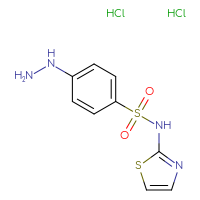 Chemical structure of 4-hydrazinyl-N-(1,3-thiazol-2-yl)benzene-1-sulfonamide dihydrochloride - CSSB00000766711