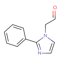 Chemical structure of 2-(2-phenyl-1H-imidazol-1-yl)acetaldehyde - CSSB00011543768