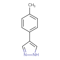 Chemical structure of 4-(4-methylphenyl)-1H-pyrazole - CSSB00000748144